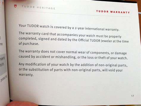 tudor warranty check|is tudor warranty transferable.